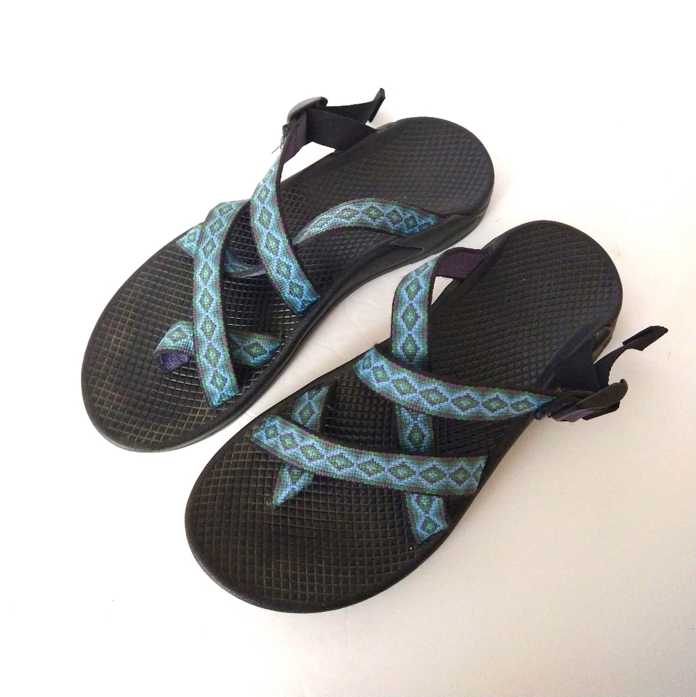 Chaco Blue Slip On Sandals